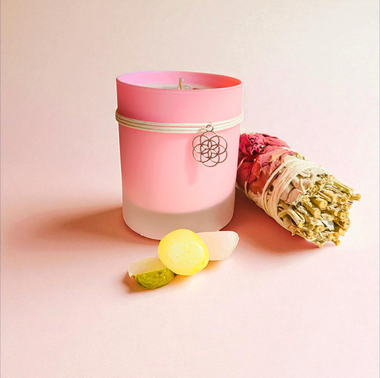 Vela de cera de soya en vaso