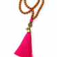 Mala de Rudraksha con Borla Turquesa – Calma y Protección