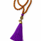 Mala de Rudraksha con Borla Turquesa – Calma y Protección