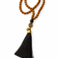 Mala de Rudraksha con Borla Turquesa – Calma y Protección