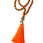 Mala de Rudraksha con Borla Turquesa – Calma y Protección